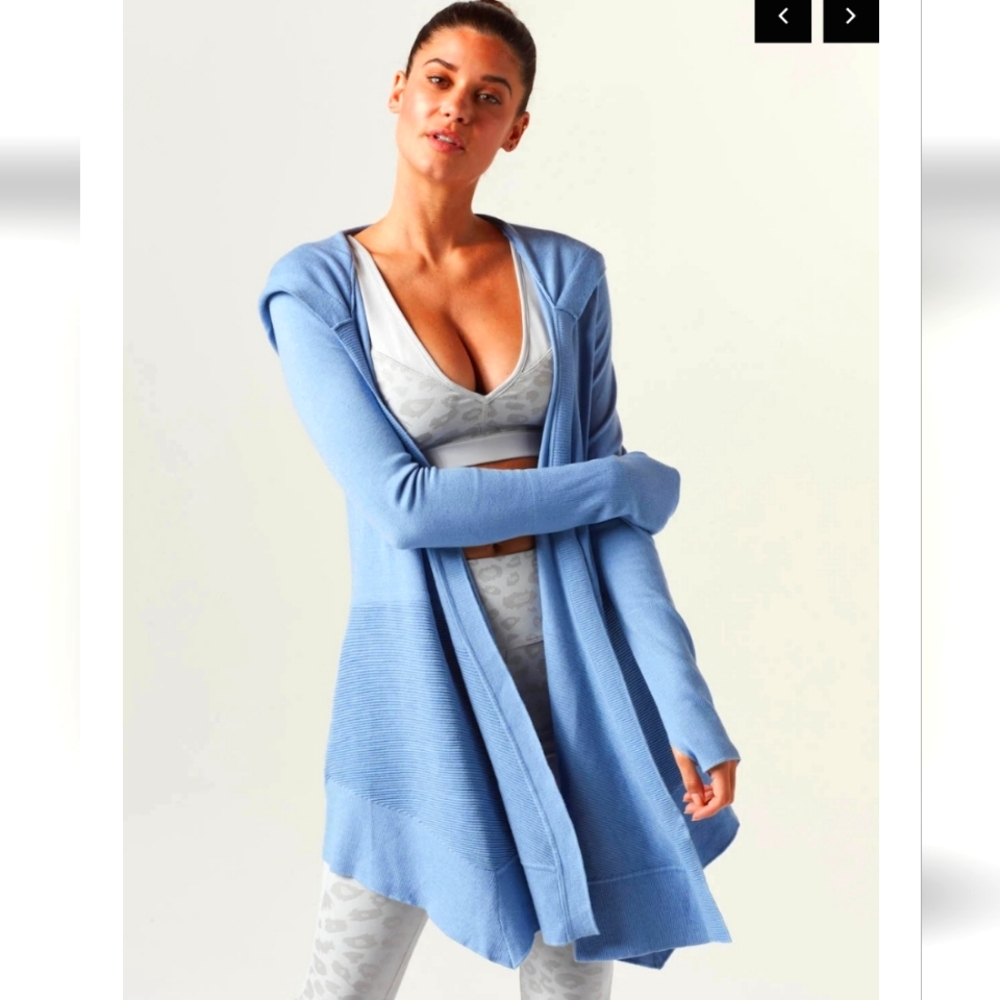 Portola hooded cardigan Blanc Noir XS blue